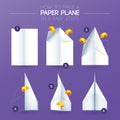 How to make origami Airplane paper folding